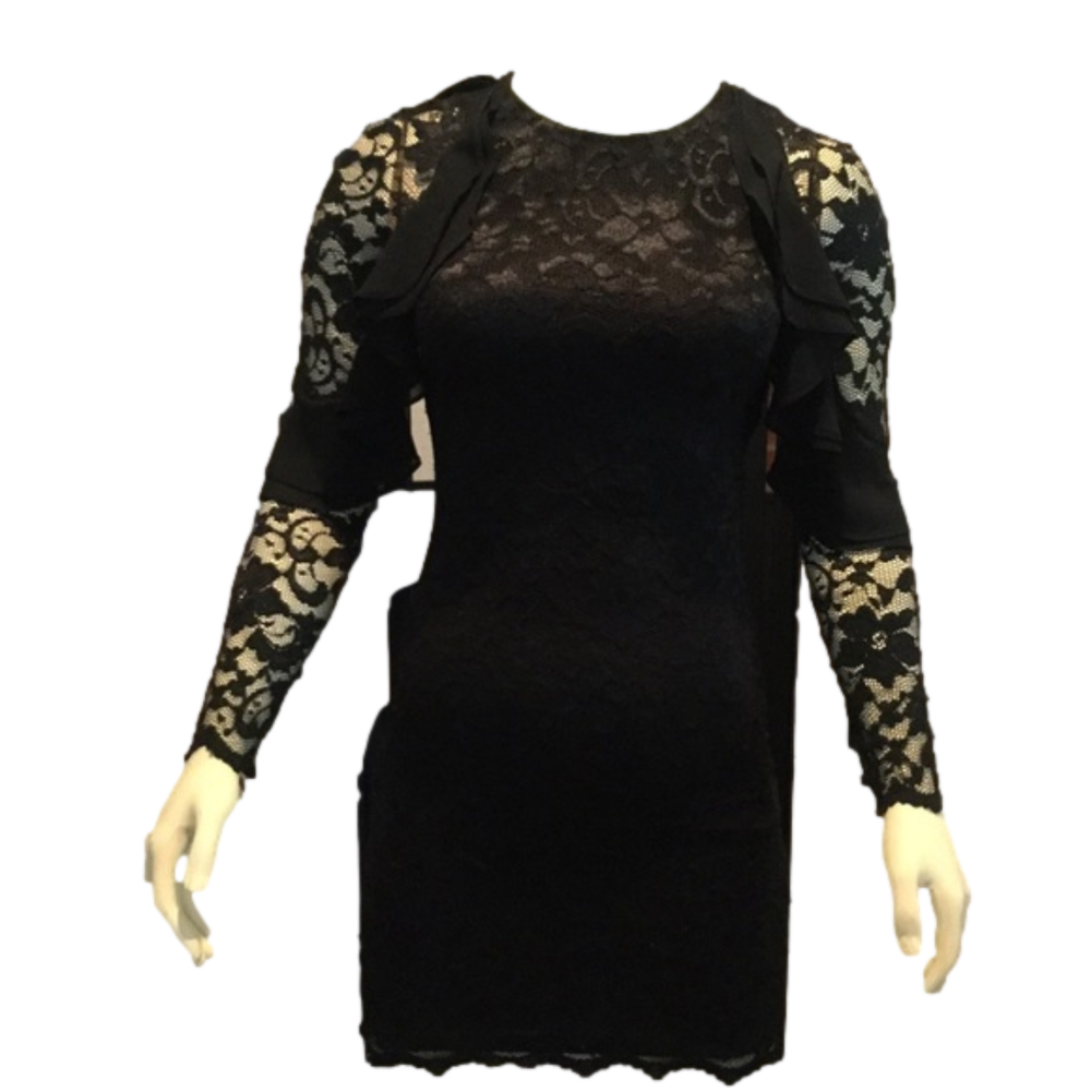 Badgley Mischka Black Lace Dress